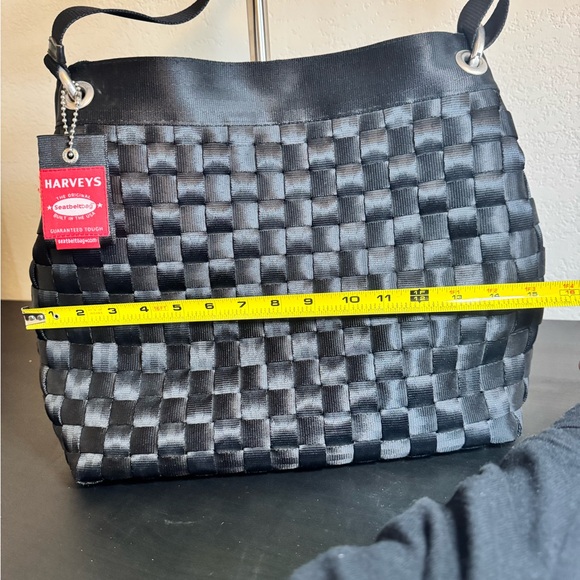 Harveys Black Woven Shoulder Bag - Picture 2 of 13